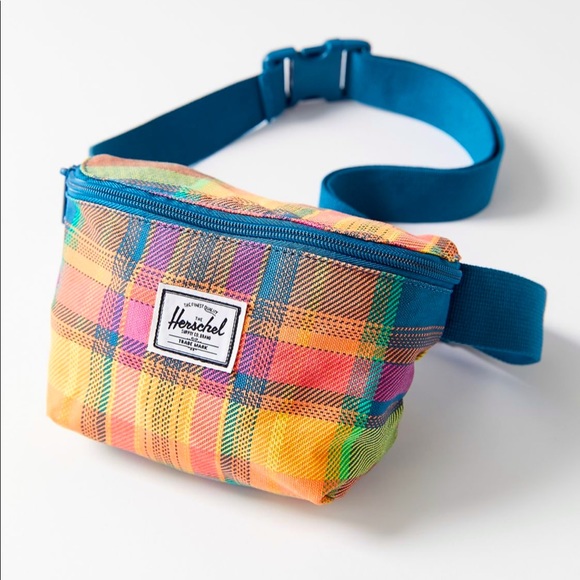 Herschel Supply Company Handbags - NWT Herschel Supply Co. Plaid Rainbow Fourteen Printed Belt Bag